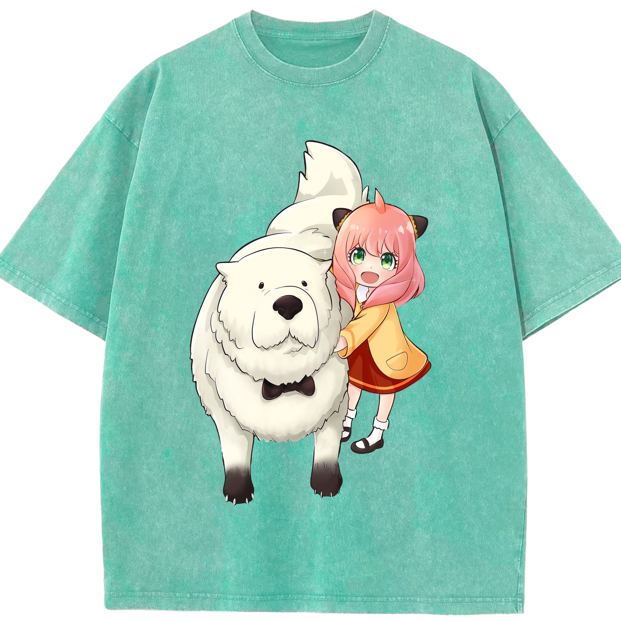 （画像用） SPY×FAMILY间谍家家酒 綿100% ヴィンテージ風 半袖Tシャツ（フロントプリント）